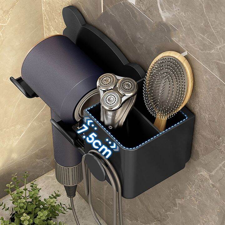 cute-bear-hair-dryer-stand-suitable-for-dyson-hair-dryer-no-drill-straightening-storage-rack-bathroom-shelf-brush-shaver-bracket