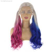 BTWTRY Cosplay Halloween Harley Quinn Hair Synthetic Lace Front Wig for Women Heat Resistant Fiber Long Wavy Wigs [ Hot sell ] Toy Center 2