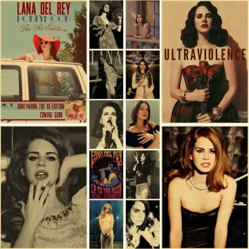 Singer Lana Del Rey Poster Kraft Paper Prints and Posters Home Room Bar  Cafe Decor Born To Die Ultraviolence Art Wall Painting