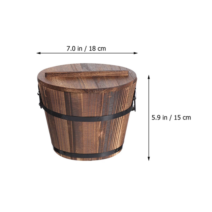 2x-wooden-rice-bucket-korean-bibimbap-bucket-japanese-cuisine-sushi-bucket-food-storage-container-with-lid-spoon