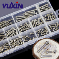 Free Shipping Cross Recessed Round Head M2 M3 M4 M5 M6 Screw Set Nut Washer Stainless Steel Phillips Machine Screw Assorted Kit