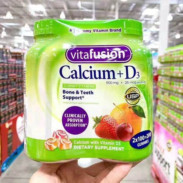 Spot Goods Us Vitafusion Adult Vitamin Vd + Calcium Supplement Gummy