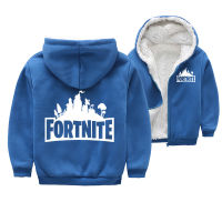 เสื้อสเวตเตอร์แจ็คเก็ตขนแกะ FORTNITES สำหรับวัยรุ่นชายหญิงเสื้อมีซิปด้านบนมีฮู้ดฤดูใบไม้ร่วงและฤดูหนาวซับขนแกะปะการังเสื้อกันหนาวตัวหนา0000 T068