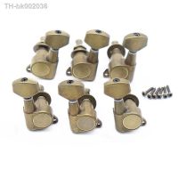 ▥✾ 3L3R/6R/6L Electric Guitar Tuning Pegs Guitar Tuners Machine Head Small Square Handle Red Copper/Bronze