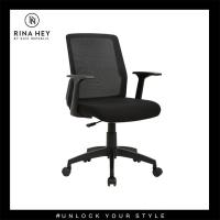 RINA HEY ESTAR เก้าอี้ เก้าอี้สำนักงาน เก้าอี้นั่งทำงาน เก้าอี้คอมพิวเตอร์ Office chair  W60 x D56 x H87-95 cm – สี น้ำตาล/โครเมี่ยม