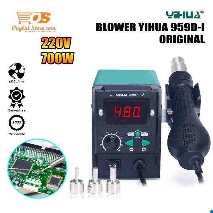 Blower HP Solder Uap Station Yihua 959DI Digital Hot Air SMD Rework