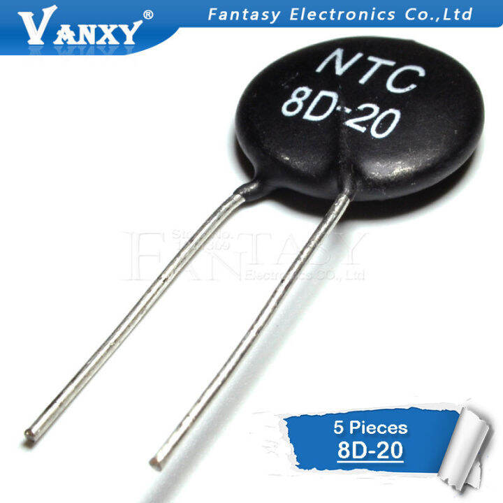 5pcs Thermistor Resistor NTC 8D20 NTC8D20 Thermal Resistor new