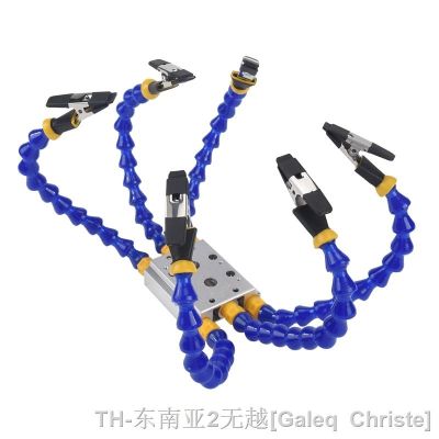 hk✘๑✔  Vise Table Clamp Soldering With 6Pcs Arms Soldeirng Iron Holder PCB Welding Repair