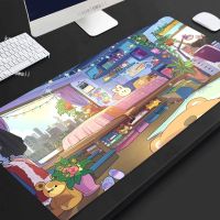 Large XXL Mouse Mat Landscape Girl Home Mousepad Notbook Office Computer Keyboard Cute Kawaii Mausemat Gamer Play Mats 900x400mm