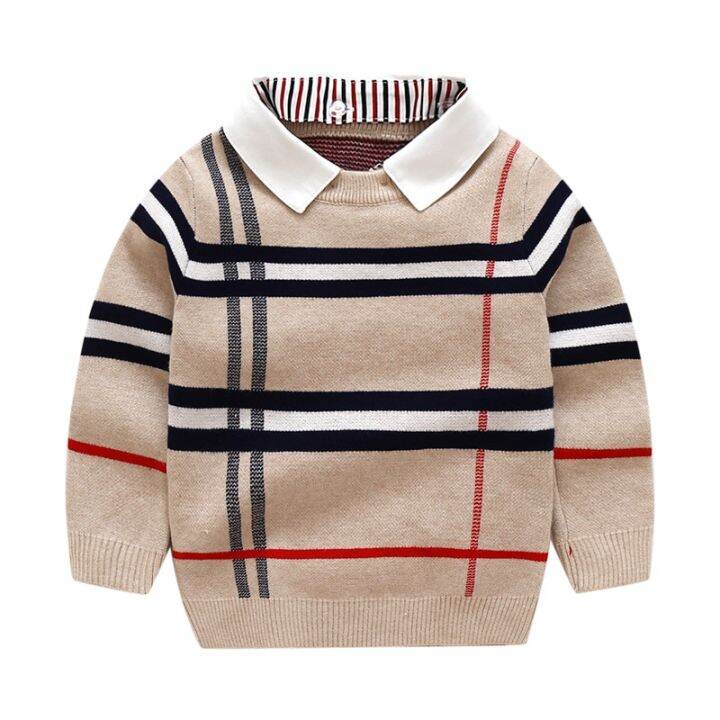 1-8t-toddler-kid-boy-sweater-spring-winter-clothes-warm-pullover-top-long-sleeve-plaid-sweater-girl-fashion-gentleman-knitwear