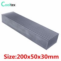 (10pcs/lot) High power 200x50x30mm radiator Aluminum heatsink cooling  for LED Electronic computer heat dissipation Heatsinks