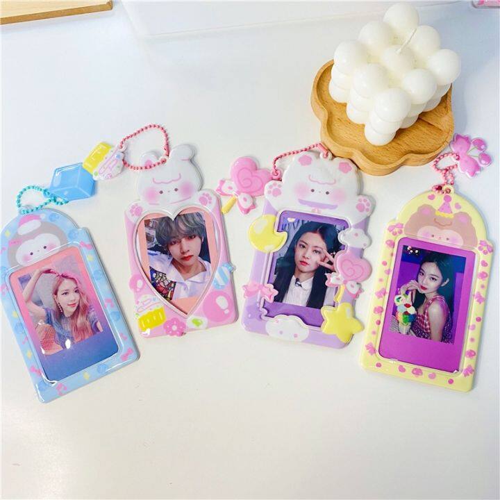 Kawaii Cinnamorroll ID Card Holder Cute Sanrio Cartoon Bus Card Cover Case  Photo Display Women Backpack Decoration