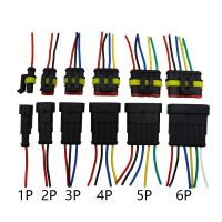 ▫❆ 1set AMP 1P 2P 3P 4P 5P 6P Way Waterproof Electrical Auto Connector Male Female Plug with Wire Cable harness for Car Motorcycle