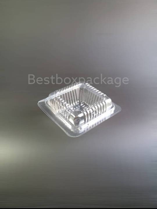 กล่องเบเกอรี่-กล่องขนมชั้น-กล่องพลาสติกใสใส่อาหารฝาล็อคในตัว-รหัส-00-00s-50pcs-pax