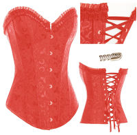 WJ2615 สีแดง Corset ชุดคอร์เซ็ท กระชับสัดส่วน แบบเชือกผูก