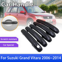 ACarbon Fiber Smart Door Handle Cover สำหรับ Suzuki Grand Vitara Grand Nomade Escudo 2006 ~ 2014 2007รถอุปกรณ์เสริมภายนอก StickerM