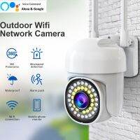 Wifi Security Outdoor Waterproof PTZ Auto Tracking Audio CCTV Surveillance 1080P 360 IP Cameras with Google Home Alexa