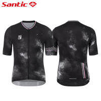 Santic ผู้ชายเสื้อปั่นจักรยานสายรัดมืออาชีพเสื้อจักรยานระบายอากาศความรู้สึกเย็นผ้าจักรยานด้านบน M3C02225H