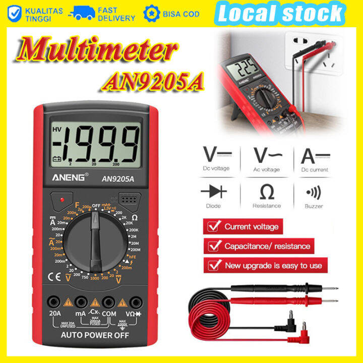 Multimeter Digital Paket Lengkap Dan Murah Asli Ada Buzzernya Bonus