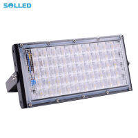 SOLLED ไฟกลางแจ้ง50W 180-240V,เครื่องฉายกันน้ำสปอร์ตไลท์ไฟถนนสำหรับกลางแจ้งสนามหญ้าสวน