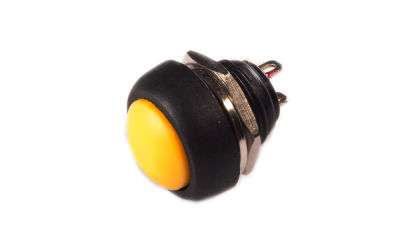 SPST momentary switch (Round Small Yellow) - COSW-0391