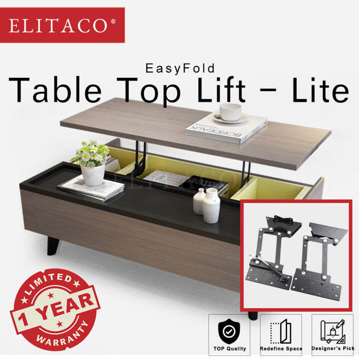 【ELITACO】Table Top Lift Lite Easy Fold Coffee Hidden Storage Mechanism