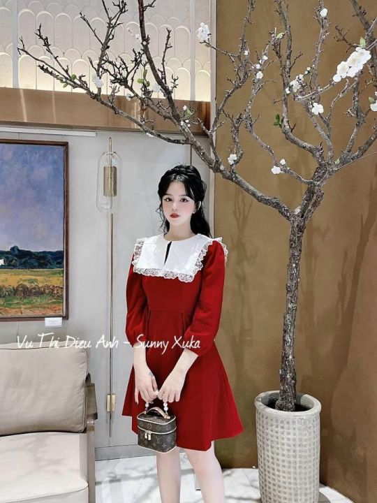 Váy nhung Quảng Châu Cao Cấp loại 1 siêu che khuyết điểm  Shopee Việt Nam