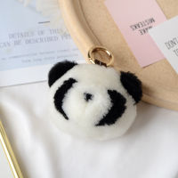 Real lamb fur little white dog bichon keychain pendant teddy doll backpack accessories female bag decoration