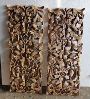 2 Pcs Mandala Wood Carving Panel 14 x 36 inches White Color Wooden Panel Wall Art Hanging ไม้ฉลุไม้แกะสลักขนาด 14 x 36นิ้ว 2 ชิ้น