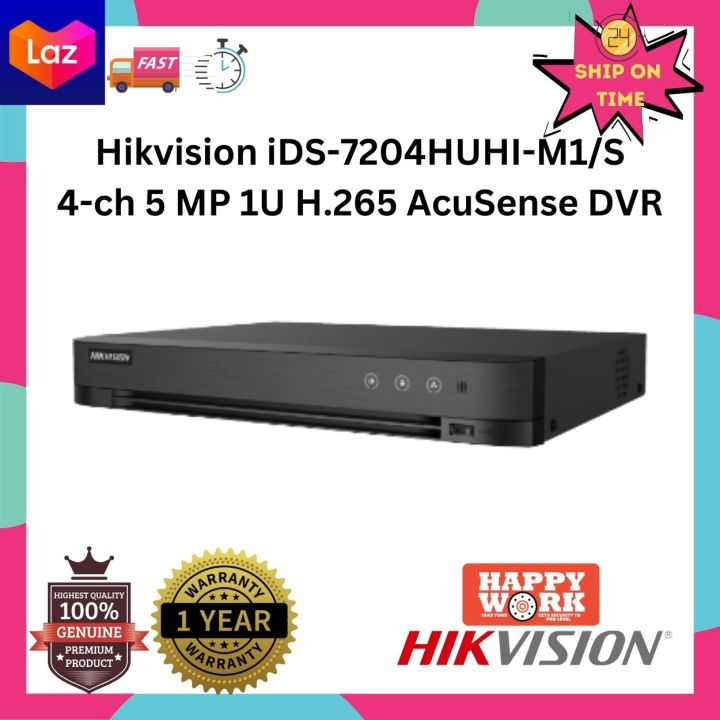 HIkvision IDS-7204HUHI-M1/E 4-ch 5 MP 1U H.265 AcuSense DVR | Lazada PH