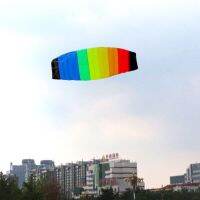 1M Dual Line Kite พร้อม2 Handle Parafoil Parachute Plaid Fabric Material น้ำหนักเบาสำหรับกีฬากลางแจ้งสำหรับผู้ใหญ่