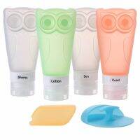 4 Pcs ชุดขวดเดินทาง Siliconeleak Proof Squeezable Refillable Travel อุปกรณ์เสริมอุปกรณ์อาบน้ำคอนเทนเนอร์ขนาดเดินทาง Cosmetic