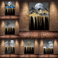 Abstract Landscape Canvas Painting Prints Luxury Poster Wall Picture Room Bedroom