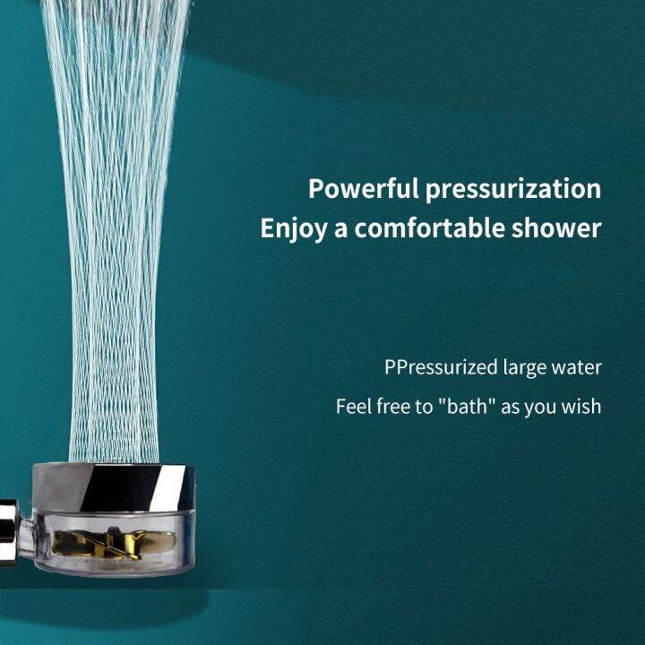 new-2021-dropshipping-propeller-driven-shower-head-with-stop-button-shower-head-with-fan-high-pressure-handheld-shower-nozzle-by-hs2023