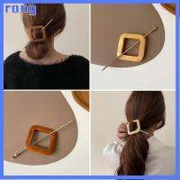 1Pc Retro เรียบง่ายปิ่นปักผม Elegant Geometric Round Square ตะเกียบผู้หญิง Hairpins กิ๊บหนีบผมอุปกรณ์เสริม