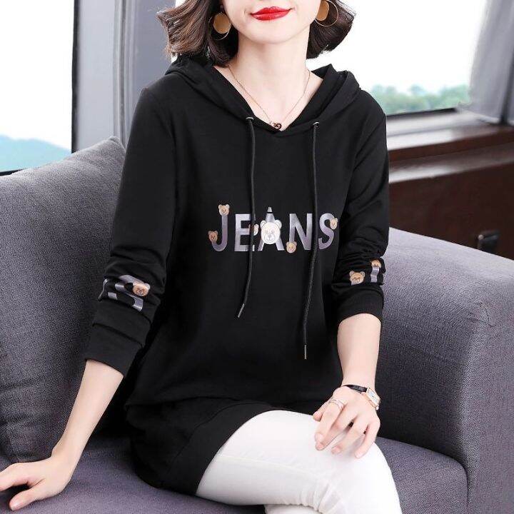 เสื้อกันหนาวมีฮู้ดสำหรับผู้หญิง-เสื้อสเวตเตอร์แขนยาวแฟชั่นใหม่สำหรับฤดูใบไม้ผลิและฤดูใบไม้ร่วง