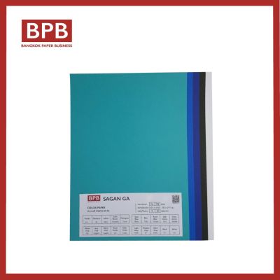 กระดาษสี SAGAN GA แบรนด์ TAKEO ขนาด A4 รวม 5 สี ความหนา 116 แกรม - BPB-SGA-MIX5GB - บรรจุ 5 แผ่น/แพค [สีละ1แผ่น]