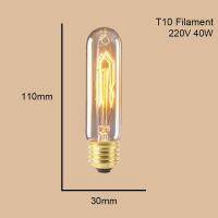 G95 ST64 G80 T30หรี่แสงหลอดไฟนีออน40W 220V E27จี้เรโทรวินเทจโคมไฟเส้นใยเกลียวตกแต่งอุตสาหกรรม