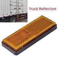 10pcsset Amber Orange Stick on Adhesive Reflectors Warning Mark Reflective Tape IP67 for Trailer Truck