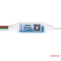 Suiweng ที่ควบคุมอาร์จีบีบลูทูธ SP621E ขนาดเล็กสำหรับควบคุมแสงแถบไฟ LED-24V