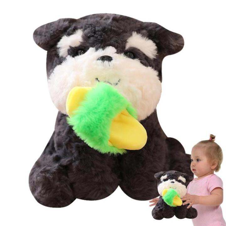 plush-dog-doll-biting-a-shoe-dog-themed-decor-dog-plushies-for-kids-mini-stuffed-animals-squatting-with-cute-expression-for-women-men-room-home-sensible