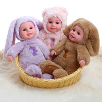 35cm Reborn Dolls Girls Baby Real Silicone Reborn Dolls Plush Toy Soft Rabbit Lifelike Baby Doll Toys Christmas Gifts Child Toys