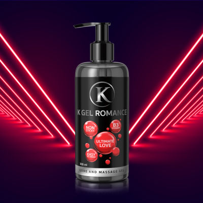 K Gel Romance เจลหล่อลื่น สูตรนุ่มลื่น ยาวนาน กลิ่น Ultimate Love ปริมาณ 300 ml (สีแดง)