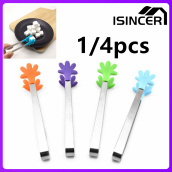 Isincer 1 4Pcs 5Inch Mini Tong Tay Hình Dạng Silicone Thực Phẩm Kẹp Kẹp