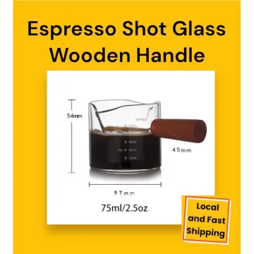 NCnnwovf Shot Glasses Measuring Cup Liquid Heavy Glass Wine Glass Espresso Shot Glass 15oz/45ml (2 Pack-45ml)