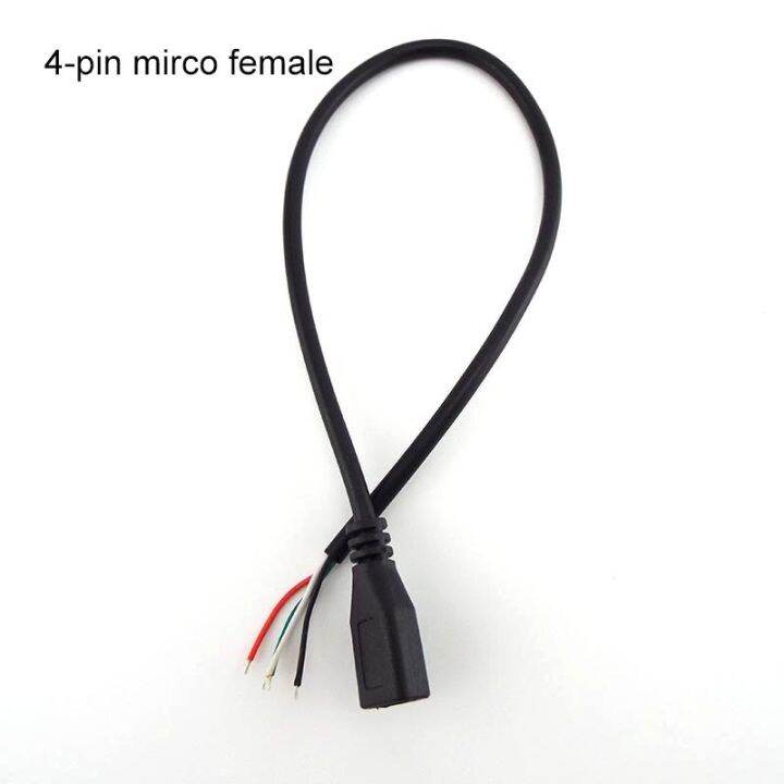 1-5pcs-micro-usb-2-0-a-female-male-jack-charging-connector-cable-4-pin-2-pin-4-wires-data-charge-cord-diy-for-inter