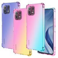 เคสเหมาะสำหรับ Xiaomi 11T Pro/mi 11 Ultra/ 11 Lite/ 11 Pro/ 11X โทรศัพท์ไล่ระดับสีน่ารักบางเฉียบป้องกันรอยขีดข่วนฝาครอบป้องกันด้วย TPU ยืดหยุ่น