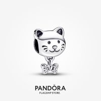 Official Store Pandora Pet Cat &amp; Bow Charm