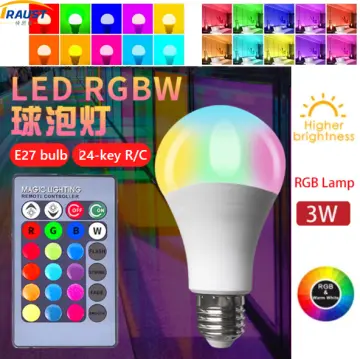 Ampoules LED Couleur, 10W E27 LED Couleur Changement Dimmable RGBW