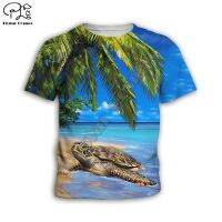 Plstar Cosmos Sea Turtle 3D Printed New Fashion T-shirt Boys/Girls Short Sleeve Top Casual Childrens T-shirt